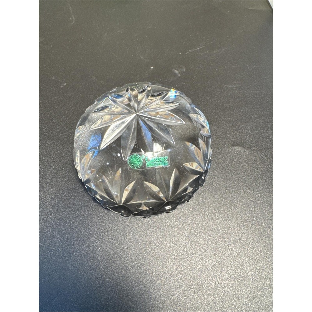 Galway Irish‎ Vintage Art Glass Cut Crystal Paperweight Collector handmade mark
